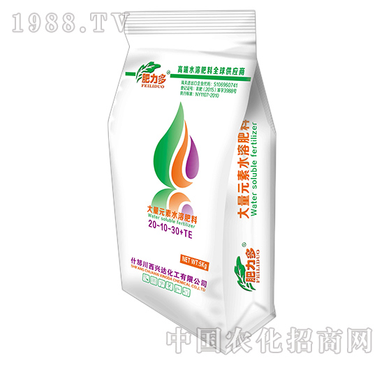 大量元素水溶肥20-10-30+TE-興達