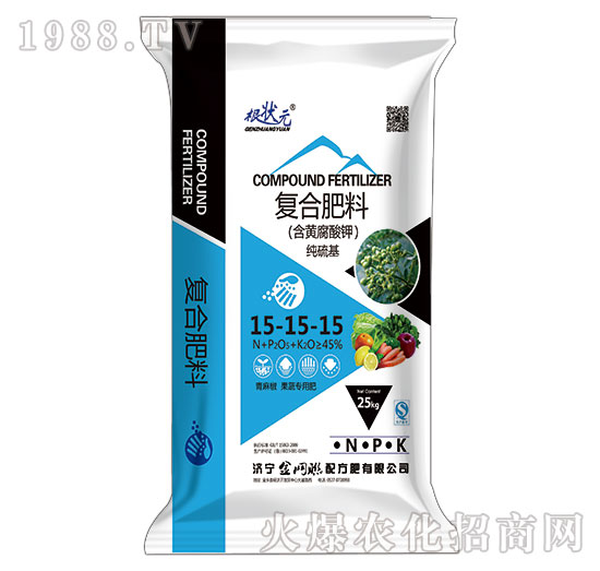 青麻椒果蔬專用復合肥料15-15-15-根狀元-金網(wǎng)聯(lián)