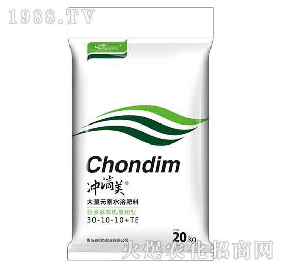 魚(yú)多肽有機(jī)螯合型大量元素水溶肥料30-10-10+TE-沖滴美-益佰農(nóng)