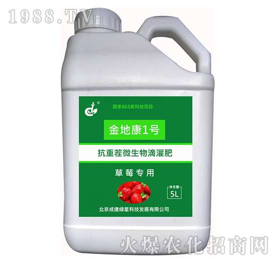 草莓專用微生物滴灌肥-金地康1號(hào)-成捷綠星