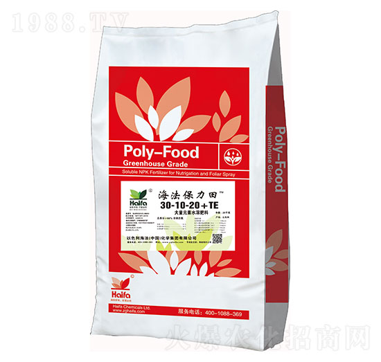 大量元素水溶肥料30-10-20+TE-海法保力田-海法