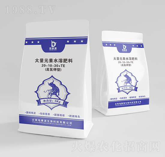 大量元素水溶肥料20-10-30+TE-地康源生物