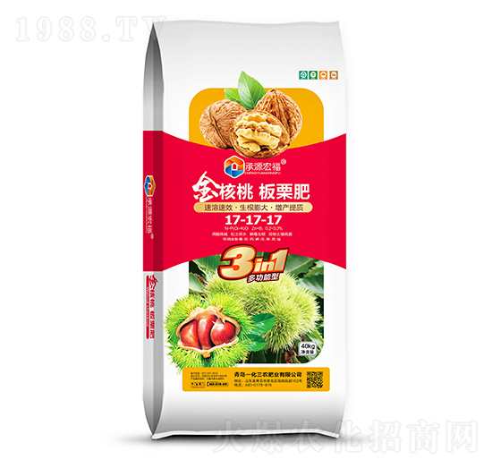 金核桃板栗肥17-17-17-承源宏福-一化三農