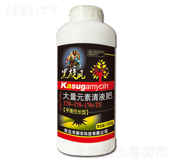 1300g大量元素清液肥170-170-170+TE-黑旋風-新農(nóng)