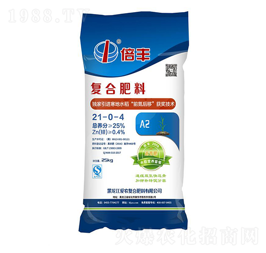 25kg水稻營養(yǎng)套餐21-0-4-倍豐-愛農
