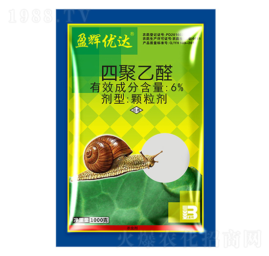 6%四聚乙醛顆粒劑（1000g）-盈輝優(yōu)達-盈輝
