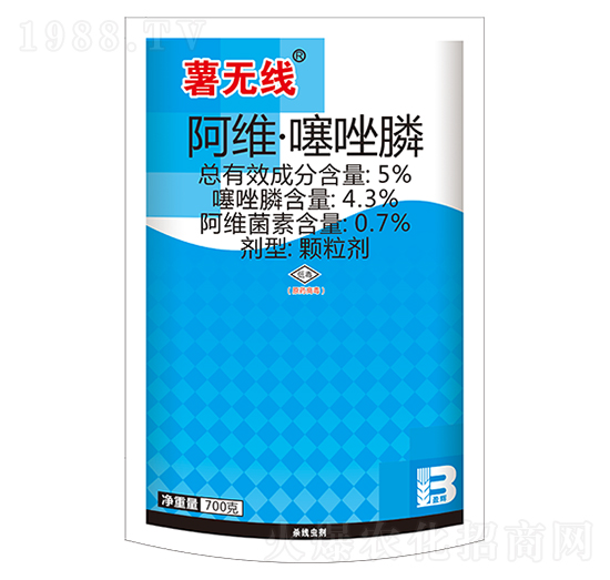 5%阿維·噻唑膦（700g）-薯無(wú)線(xiàn)-盈輝