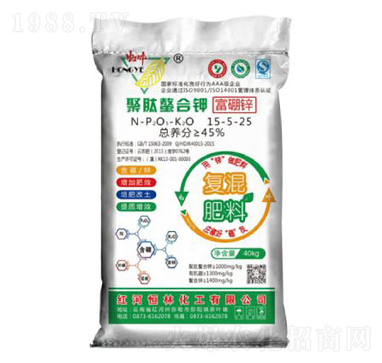 聚肽螯合鉀復混肥-恒林化工