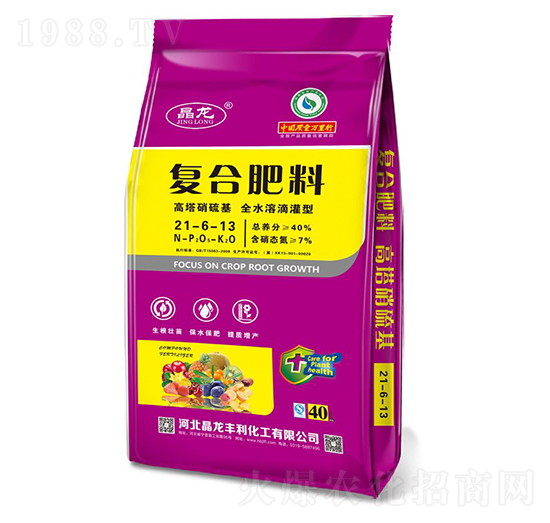 高塔硝硫基全水溶滴灌型復(fù)合肥料21-6-13-晶龍-中仁集團(tuán)