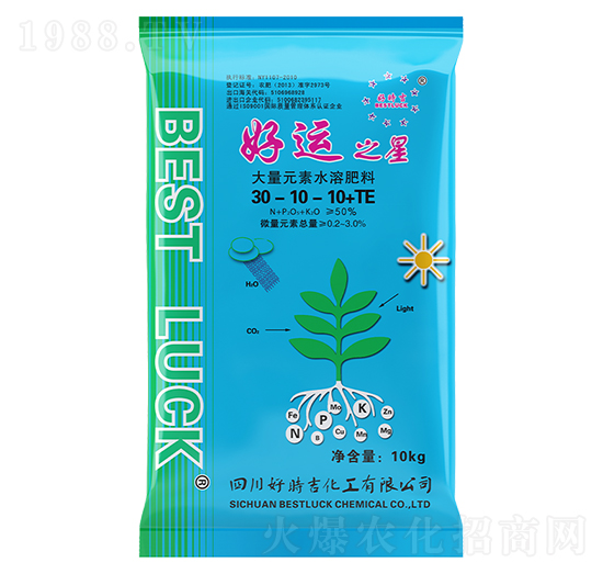 大量元素水溶肥料30-10-10+TE-好運(yùn)之星-好時吉