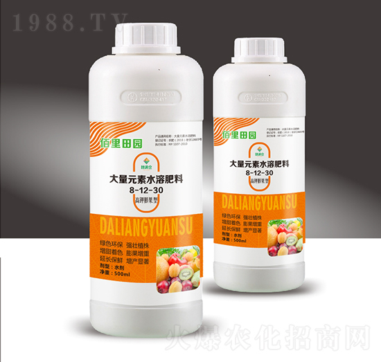 高鉀膨果型大量元素水溶肥料8-12-30-佰里田園-穗滿(mǎn)倉(cāng)