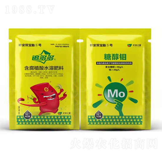 含腐植酸水溶肥料+糖醇鉬-葉安雙寶胎⑤號-葉安之星