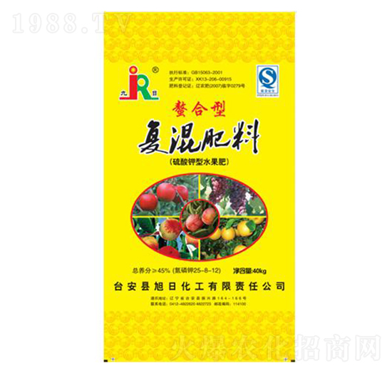 硫酸鉀型水果專用復(fù)合肥料25-8-12-九日-旭日化工