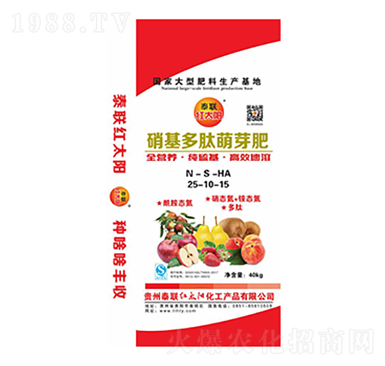 硝基多肽萌芽肥25-10-15-泰聯(lián)紅太陽