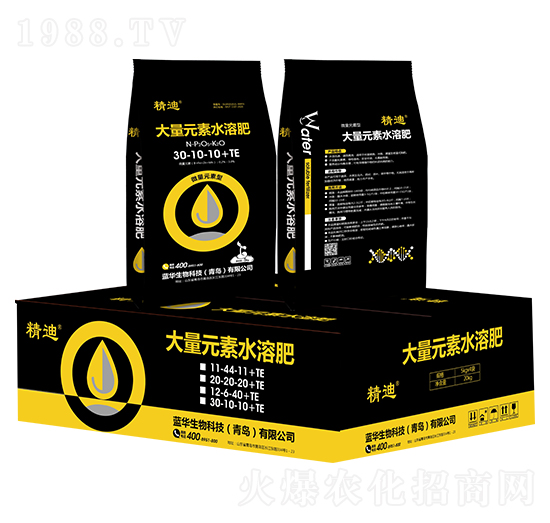 大量元素水溶肥料30-10-10+TE-精迪-藍(lán)華生物