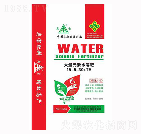 大量元素水溶肥15-5-30+TE-供銷(xiāo)康田