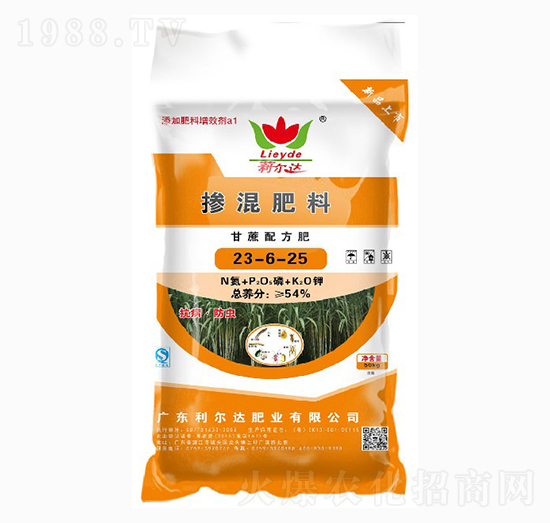 甘蔗專(zhuān)用摻混肥料23-6-25-利爾達(dá)