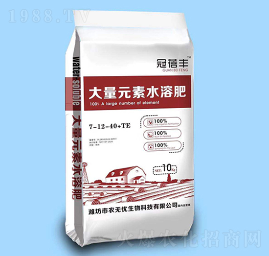 高鉀型大量元素水溶肥7-12-40+TE-冠蓓豐-農(nóng)無(wú)憂(yōu)