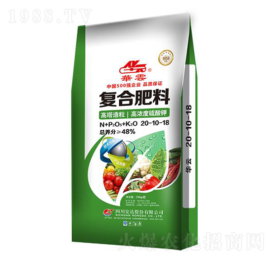 高濃度硫酸鉀復(fù)合肥料20-10-18-華云-宏達(dá)股份