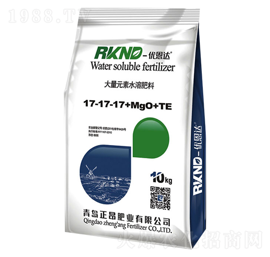 大量元素水溶肥料17-17-17+MgO+TE-正昂肥業(yè)