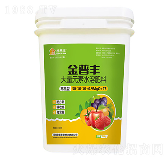 高氮型大量元素水溶肥料30-10-10+0.9MgO+TE-金普豐