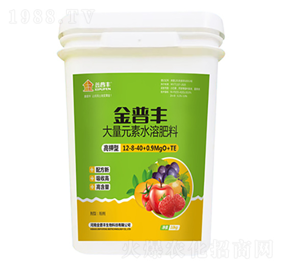 高鉀型大量元素水溶肥料12-8-40+0.9MgO+TE-金普豐