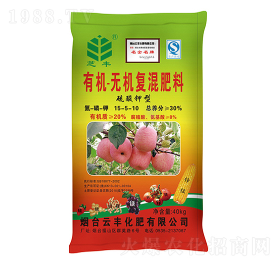 硫酸鉀型有機-無機復(fù)混肥料15-5-10-芝豐-云豐化肥