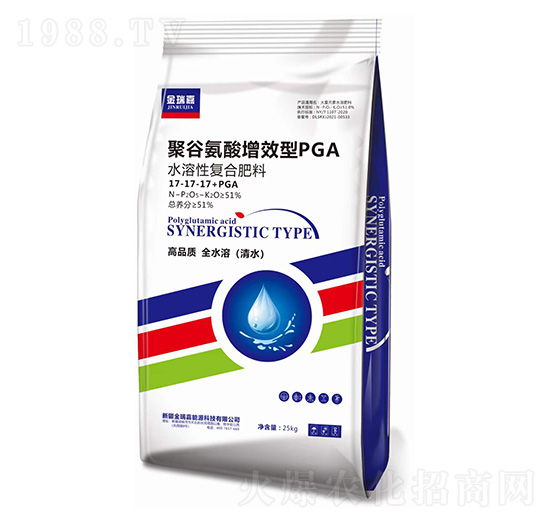 聚谷氨酸增效型水溶復合肥料17-17-17+PGA-金瑞嘉