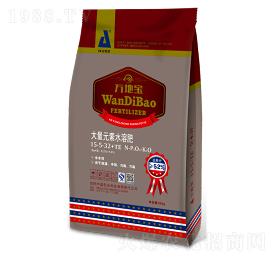 大量元素水溶肥15-5-32+TE-萬(wàn)地寶-中盛肥業(yè)