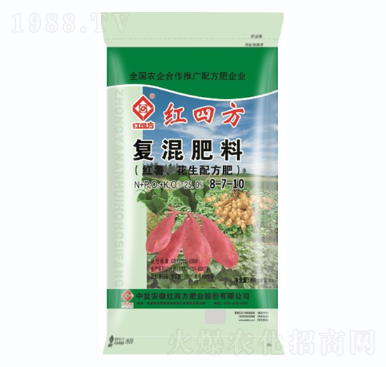 薯類、花生專用復混肥料8-7-10-紅四方