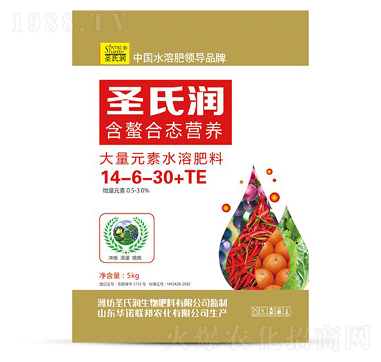 大量元素水溶肥14-6-30+TE-圣氏潤