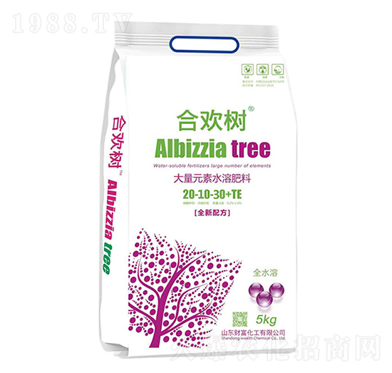 大量元素水溶肥料20-10-30+TE-合歡樹(shù)-財(cái)富化工