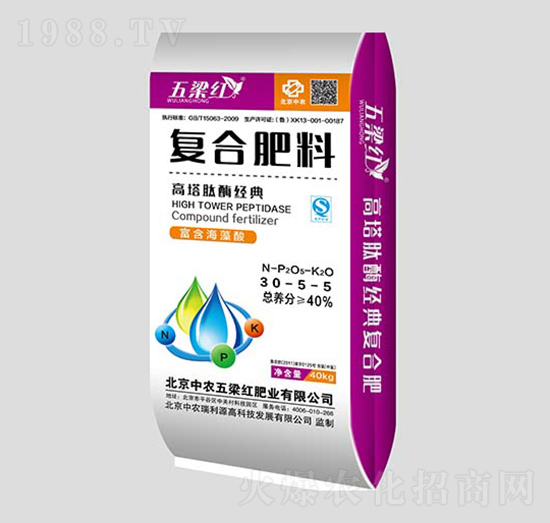 高塔肽酶經(jīng)典復(fù)合肥料30-5-5-五梁紅