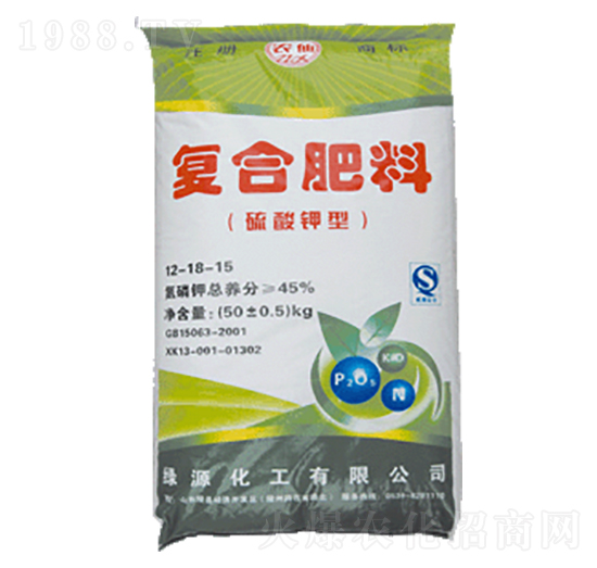 硫酸鉀型復(fù)合肥料12-18-15-綠源生態(tài)