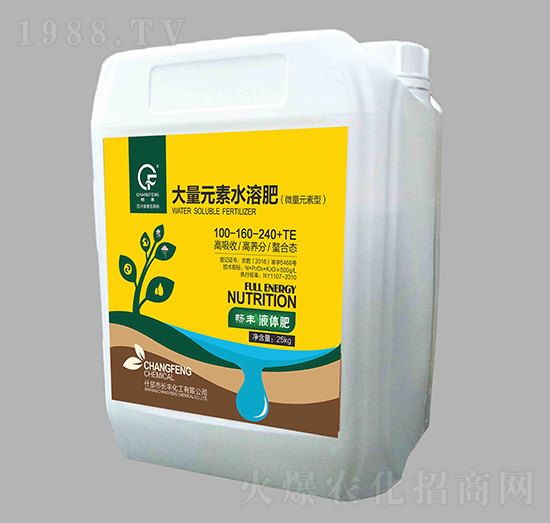 大量元素水溶肥料（液體）100-160-240+TE-長(zhǎng)豐化工
