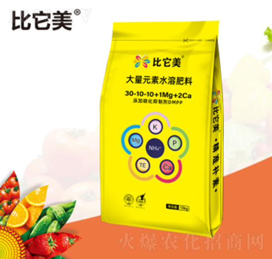 大量元素水溶肥30-10-10+1Mg+2Ca-比它美-索藍農(nóng)化