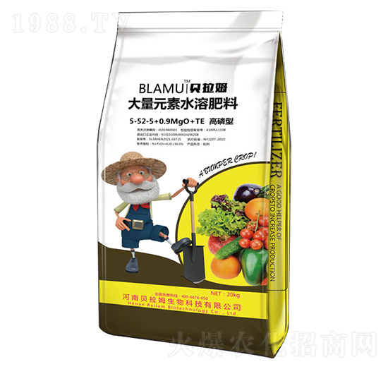 高磷型大量元素水溶肥料5-52-5+0.9MgO+TE-貝拉姆