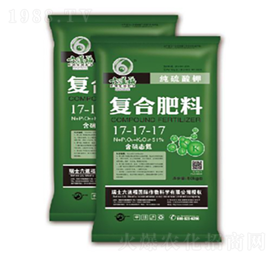 純硫酸鉀含硝態(tài)氮復合肥料17-17-17-六道福