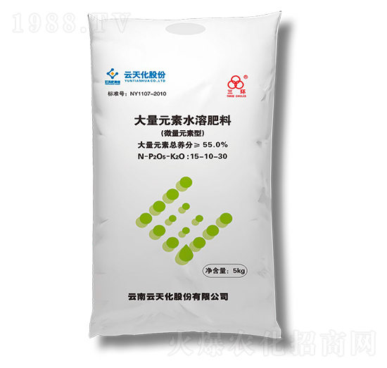 大量元素水溶肥料15-10-30-云天化