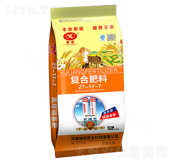 小麥專用高塔氯基復(fù)合肥料27-17-7-豫糧肥業(yè)