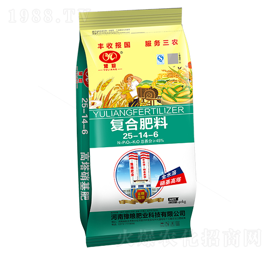 小麥專用高塔氯基復合肥料25-14-6-豫糧肥業(yè)