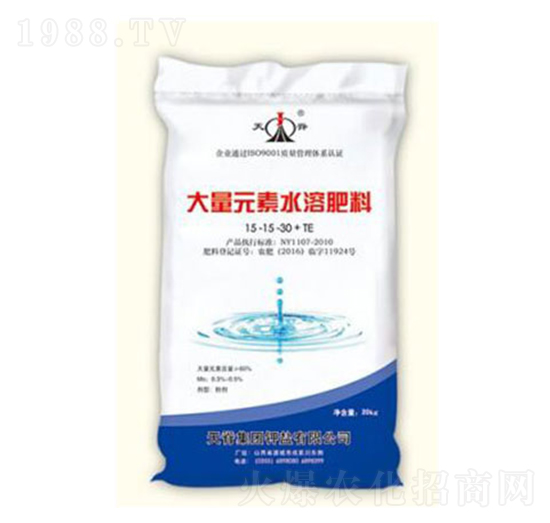 大量元素水溶肥料15-15-30-天脊