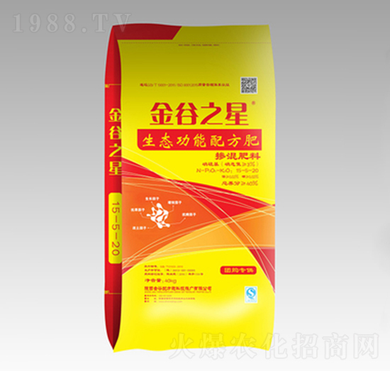 果樹(shù)膨果期專(zhuān)用生態(tài)功能配方摻混肥料15-5-20-金谷之星-金谷配方肥