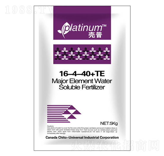 大量元素水溶肥料16-4-40+TE-殼普-康冉國(guó)際