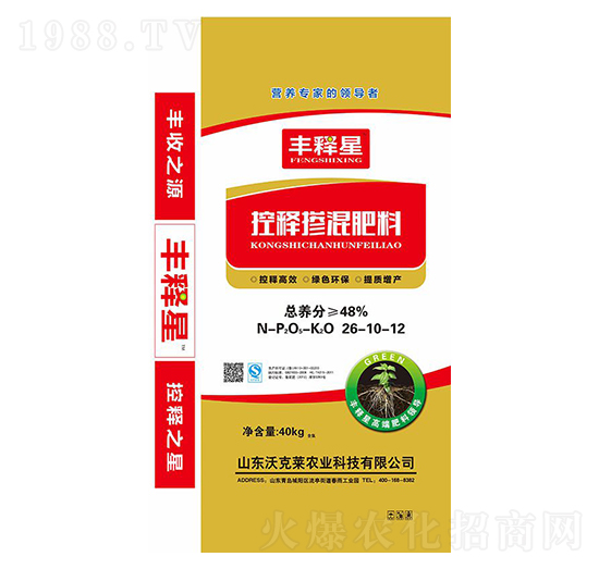 控釋摻混肥26-10-12-豐釋星-沃克萊