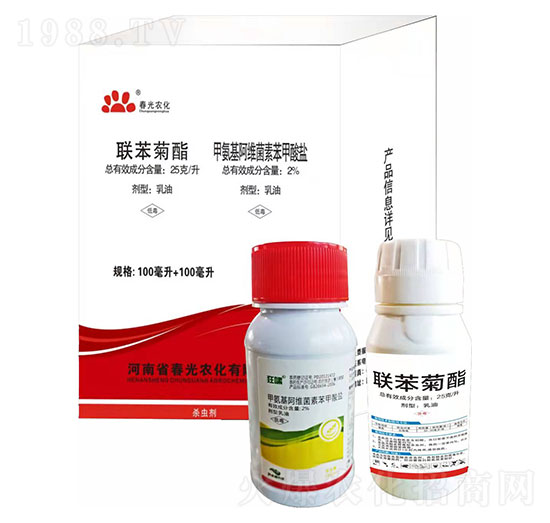 25克每升聯(lián)苯菊酯+2%甲氨基阿維菌素苯甲酸鹽-春光農化