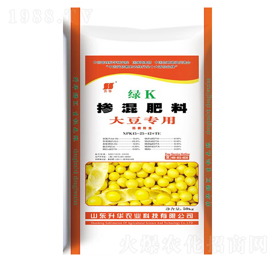 綠K大豆專用摻混肥料15-25-12-升華