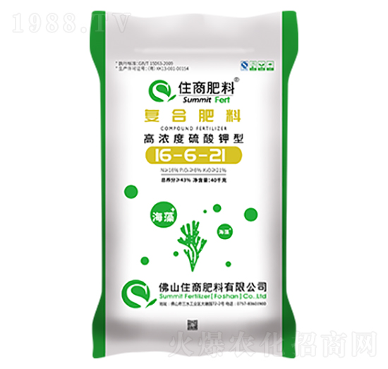 脲醛緩釋復合肥料16-6-21-住商肥料