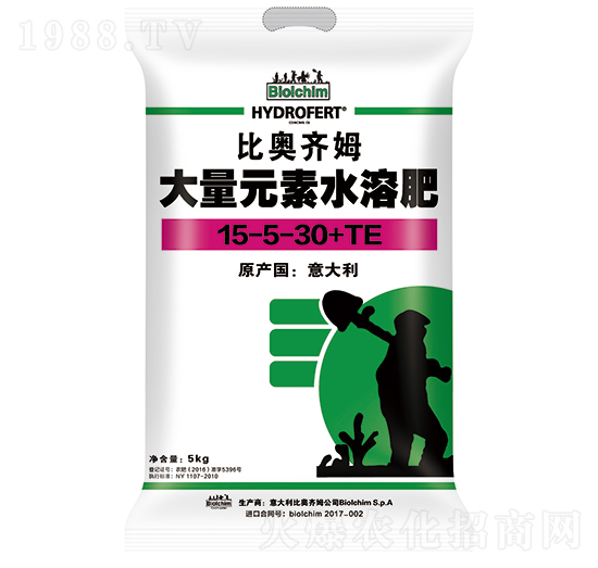 大量元素水溶肥15-5-30+TE-比奧齊姆-眾德肥料