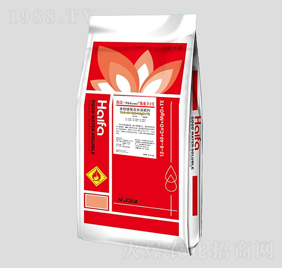 多鈣鎂復合水溶肥料12-6-40+CaO+MgO+TE-海法依索豐1號-邦典作物